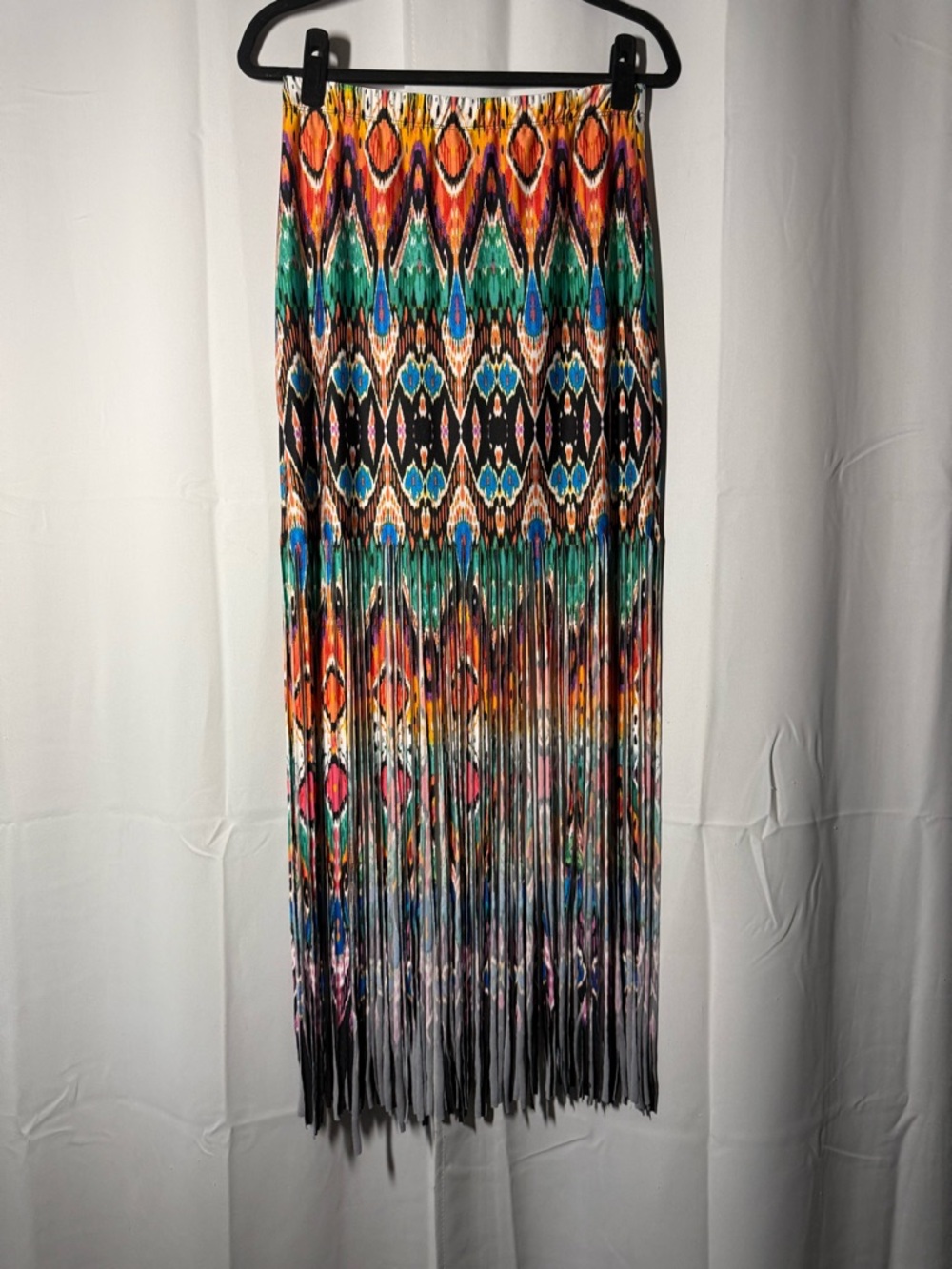 VENUS Multicolor Boho Fringe Maxi Skirt - Festival Beachy Summer Vibes